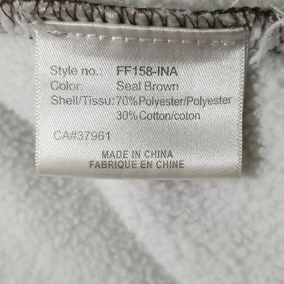 Firefly Men's Brown Fleeced Lined Hoodie With Spell Out Unisex - Picture 6 of 6